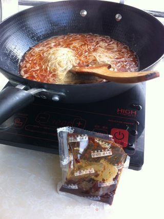 麻辣长白粉的做法步骤：2