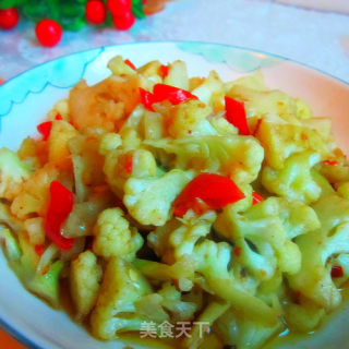 素炒菜花的做法步骤：8