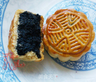 黑芝麻月饼-能看到芝麻粒的做法步骤：10