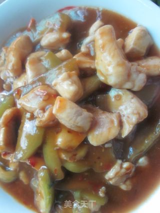 茄子炒鸡丁的做法步骤：5