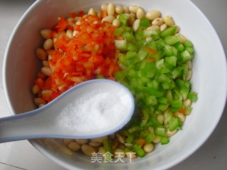 双椒拌黄豆的做法步骤：7