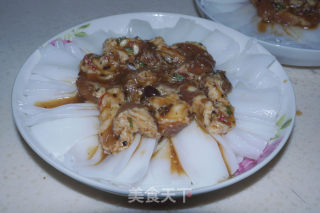 鼓汁排骨蒸河粉的做法步骤：4