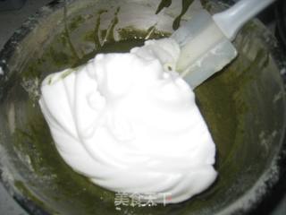 抹茶戚风蛋糕的做法步骤：6