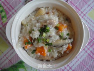 胡萝卜香菇三黄鸡粥的做法步骤：8
