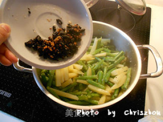 刀豆土豆条---全素热炒的做法步骤：9