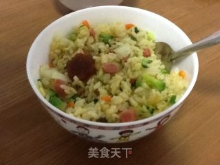咖喱炒饭的做法步骤：2