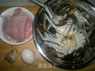 金秋时令菜。。。肉末蒸蟹的做法步骤：1
