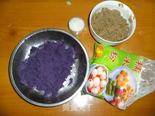 紫薯豆沙饼的做法步骤：1