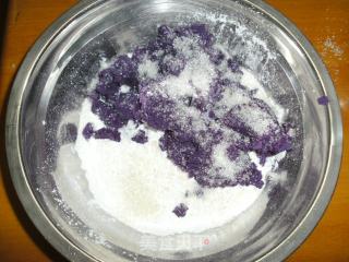 紫薯豆沙饼的做法步骤：2