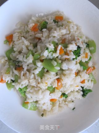 蔬菜炒饭的做法步骤：6