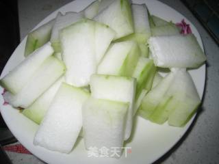 豆豉肉片烧冬瓜的做法步骤：1