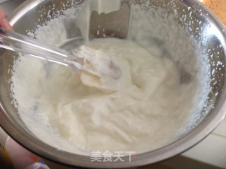 为儿子生日而做----香橙慕斯蛋糕的做法步骤：4