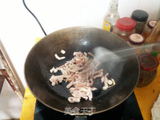 家常豆角炒肉丝的做法步骤：4
