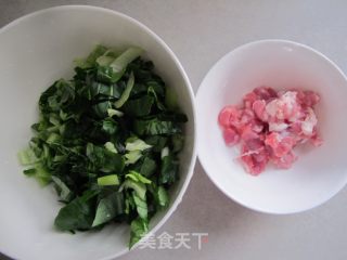青菜肉丝面的做法步骤：2
