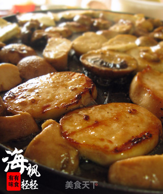 香煎双菇的做法步骤：7