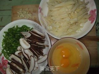 香菇炒蛋的做法步骤：1