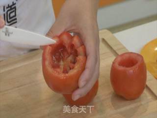 番茄酿肉的做法步骤：2