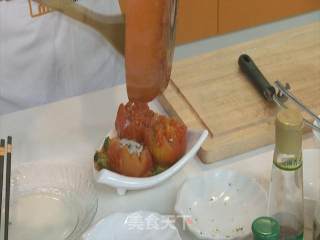 番茄酿肉的做法步骤：6