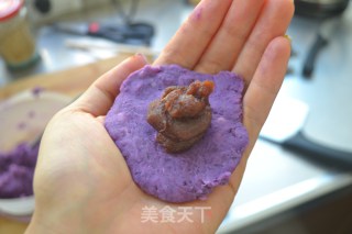 健康甜点【奶香紫薯球】的做法步骤：4