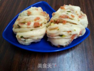 香葱火腿花卷的做法步骤：16