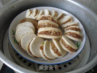 清蒸蚝油鲍菇夹的做法步骤：4