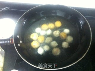 鸡毛菜丸子汤的做法步骤：5