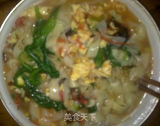 蕃茄鸡蛋面之海味版的做法步骤：7