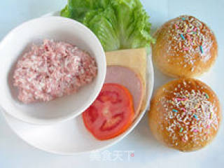 能量早餐-----【猪肉汉堡包】的做法步骤：1