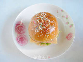能量早餐-----【猪肉汉堡包】的做法步骤：9