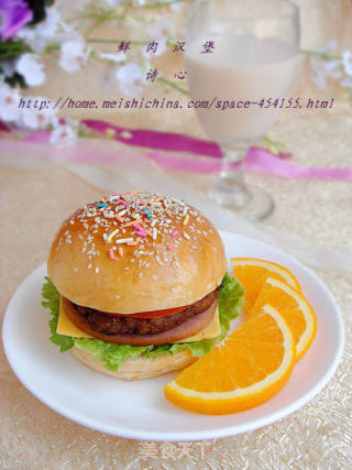 能量早餐-----【猪肉汉堡包】的做法步骤：10
