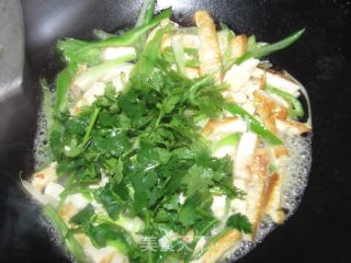 香菜炒豆腐的做法步骤：6