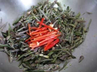 我爱素食 ---- 清炒紫扁豆角的做法步骤：7