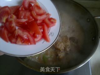 番茄丝瓜烩排骨的做法步骤：16
