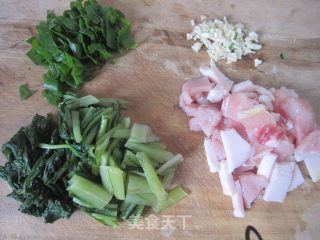 小白菜炒黏蘑的做法步骤：4