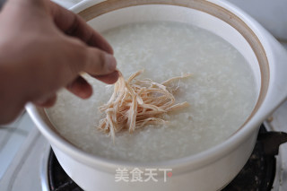 鸡丝栗子粥的做法步骤：4