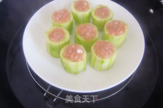 清蒸酿黄瓜的做法步骤：7