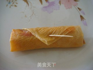 蚝油腐竹卷的做法步骤：4