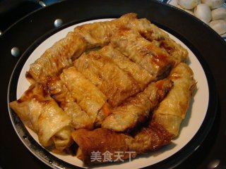 蚝油腐竹卷的做法步骤：8