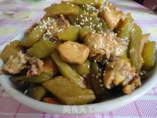 凉瓜烧三黄鸡的做法步骤：10