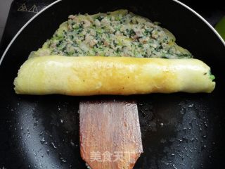肉糜青菜山药黄金卷的做法步骤：9