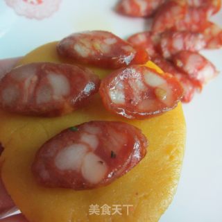 香肠夹饼的做法步骤：7