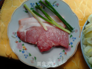 茭白青椒肉片的做法步骤：4