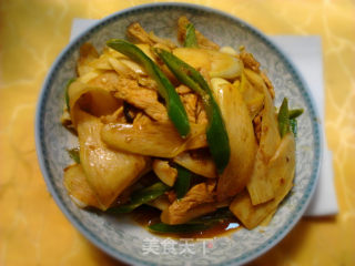 茭白青椒肉片的做法步骤：8