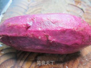 煎紫薯的做法步骤：1