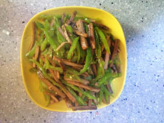 尖椒丝炒豆干（徽州豆干）的做法步骤：6