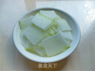 肉末水晶冬瓜片的做法步骤：3