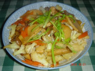 香菇花菜的做法步骤：5