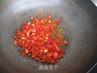红椒鸡蛋卤面的做法步骤：4