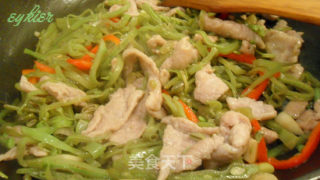 家常菜【扁豆丝炒肉片】的做法步骤：6