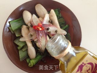 椒香茗荷蒸腿菇的做法步骤：7